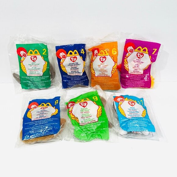 Vintage NIP McDonalds Ty Beanie Babies 1999 - Lot of 7 - Picture 1 of 8